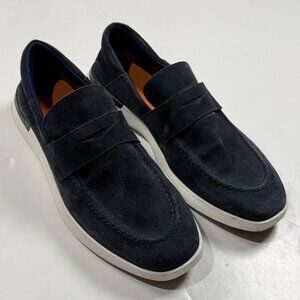 Wolf & Shepherd Crossover Loafer Navy Blue Suede Mens 7.5 Slip On